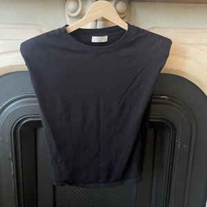 Aritzia Babaton Black Shoulder Pad T Shirt XXS